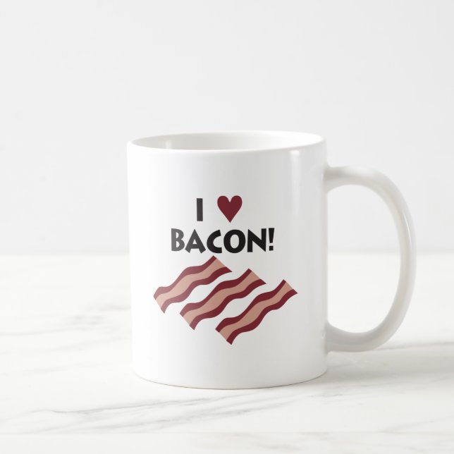 Jag älskar bacon - mugg (Höger)