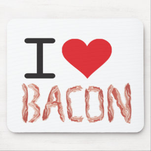 Jag älskar bacon musmatta