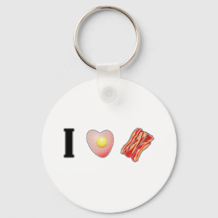 Jag älskar bacon! nyckelring