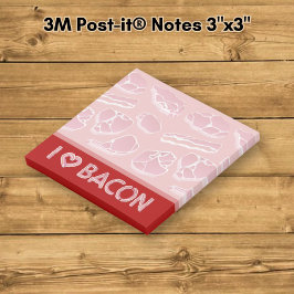 Jag älskar bacon post-it block