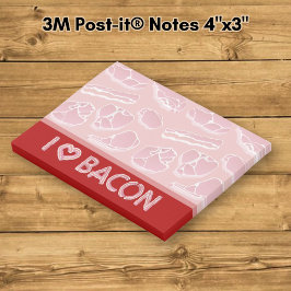 Jag älskar bacon post-it block