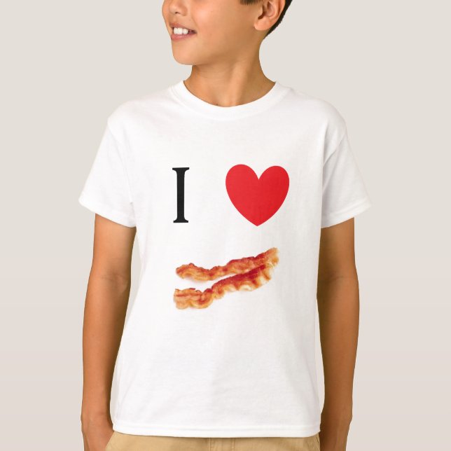 Jag älskar bacon! t shirt (Framsida)