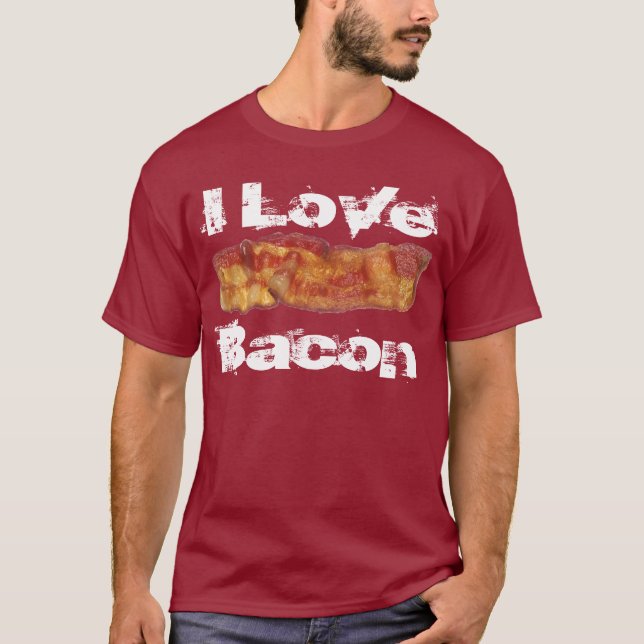 Jag älskar bacon t-shirt (Framsida)