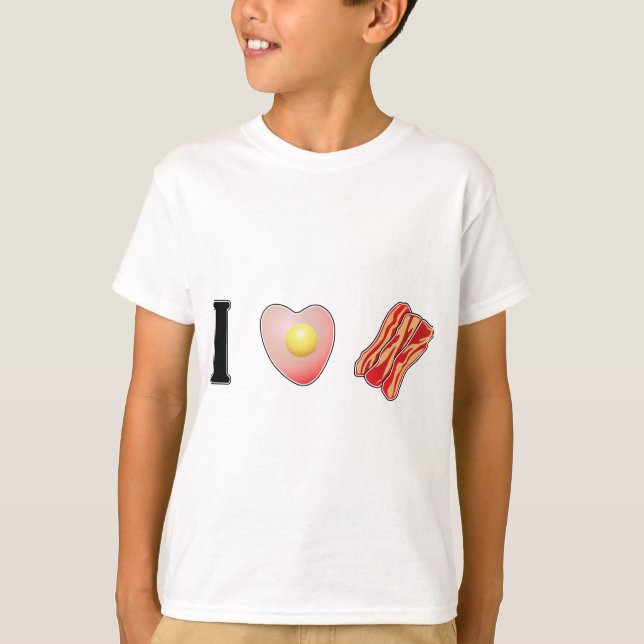 Jag älskar bacon! t-shirt (Framsida)
