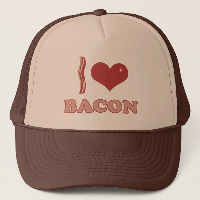 Jag älskar bacon truckerkeps (Framsida)