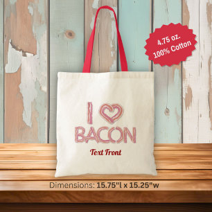 Jag älskar bacon väskor