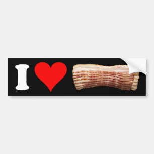 Jag älskar baconbildekalet bildekal