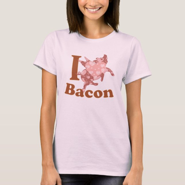 JAG ÄLSKAR BACONflyggrisen T-shirt (Framsida)