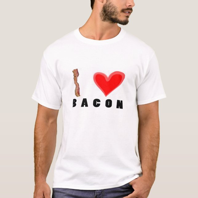 Jag älskar baconT-tröja T-shirt (Framsida)