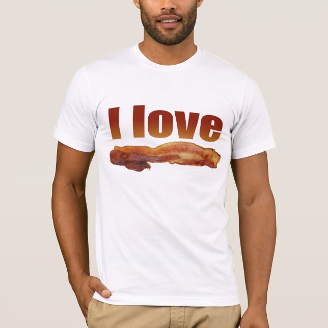 JAG ÄLSKAR BACONT-tröja T-shirt (Framsida)