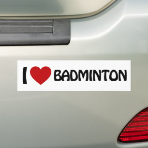 Jag älskar badminton bildekal