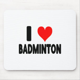 Jag älskar badminton - Hjärta badmintonspelare ban Musmatta