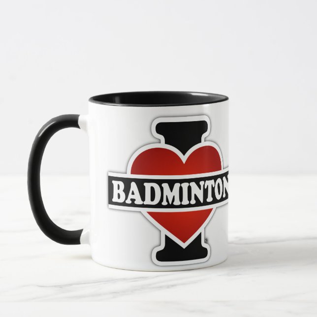 Jag älskar Badminton Mugg (Vänster)