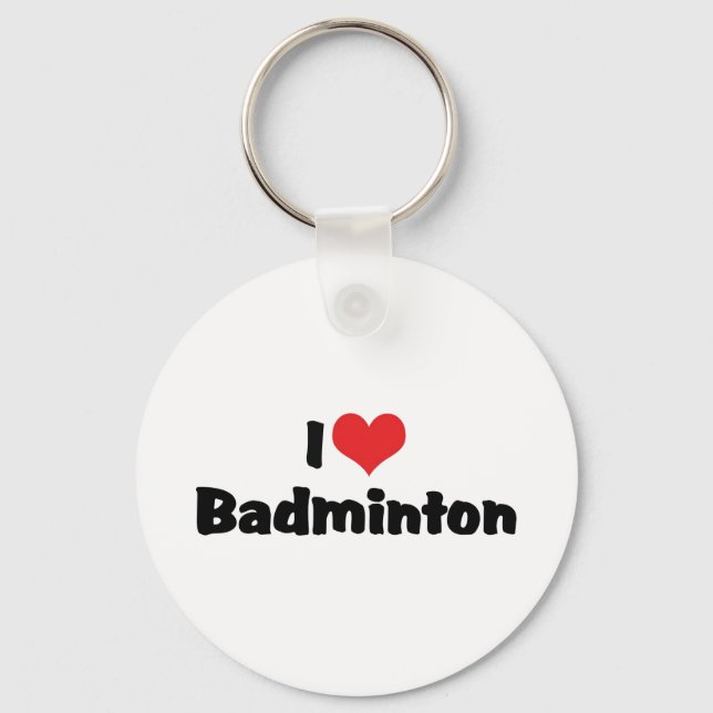 Jag älskar badminton nyckelring (Framsida)