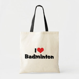 Jag älskar badminton tygkasse