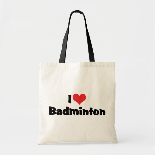 Jag älskar badminton tygkasse (Framsidan)