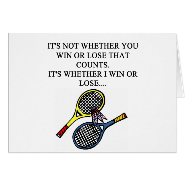 jag älskar badmintondesign hälsningskort (Framsidan Horizontal)