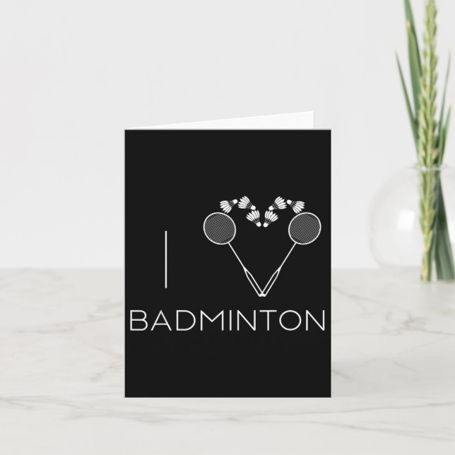 Jag älskar badmintonlag spelare tränare  kort (Framsida)