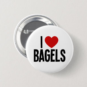 Jag älskar bagels • Jag älskar bagels rund knapp