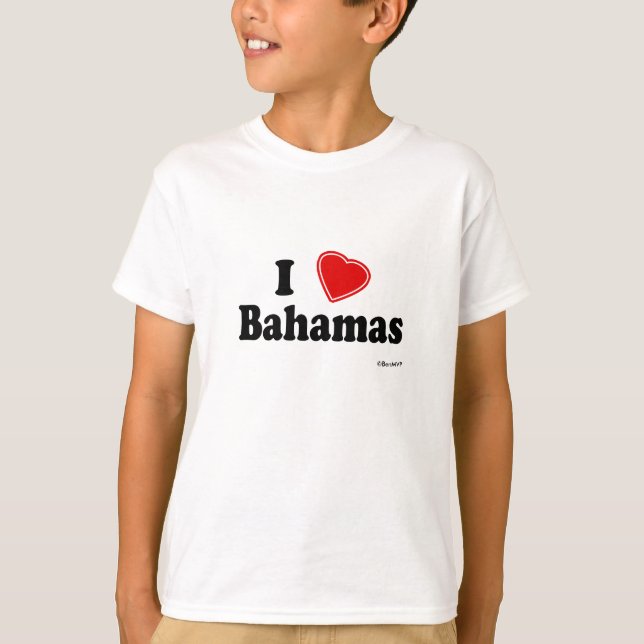 Jag älskar Bahamas Tee (Framsida)