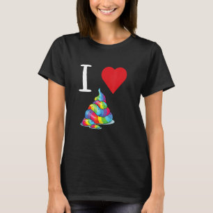 Jag älskar bajs hjärta bajsar känsla bajsig bajs s t shirt