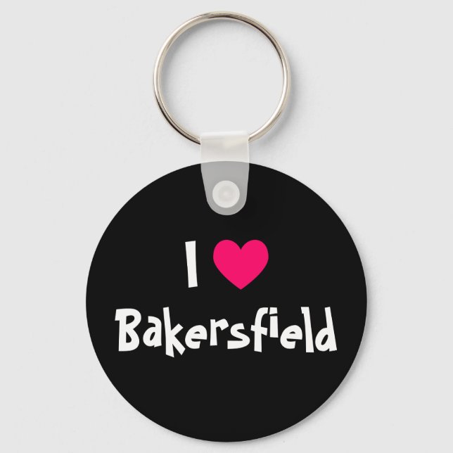 Jag älskar Bakersfield Nyckelring (Framsida)