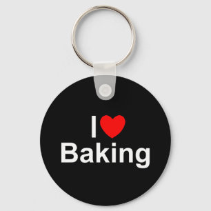 Jag älskar bakning (för hjärta) nyckelring