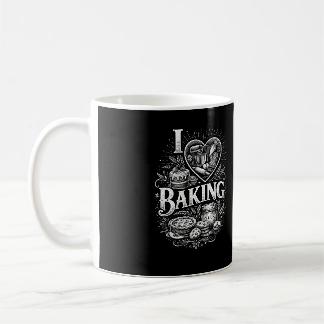 Jag älskar bakning kaffemugg (Vänster)