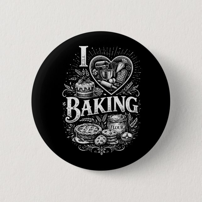 Jag älskar bakning knapp (Framsida)