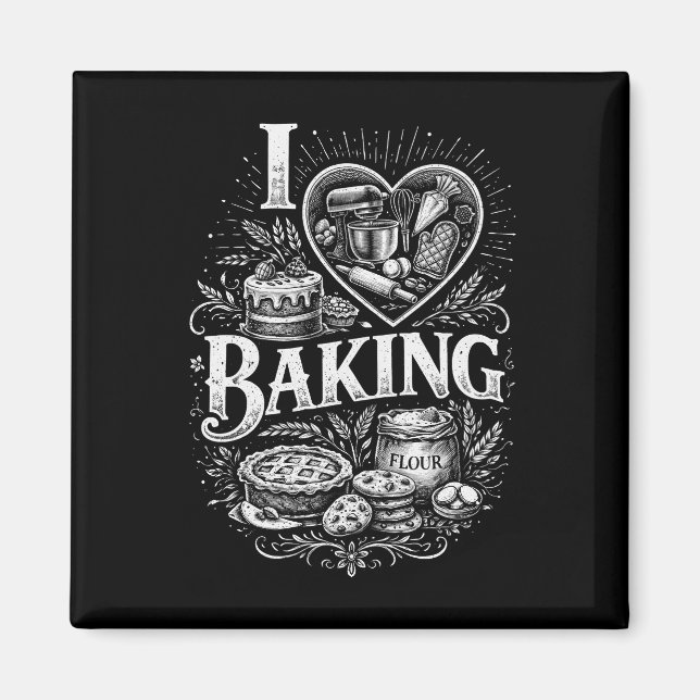 Jag älskar bakning magnet (Framsidan)