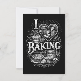 Jag älskar bakning tack kort