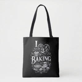 Jag älskar bakning tygkasse