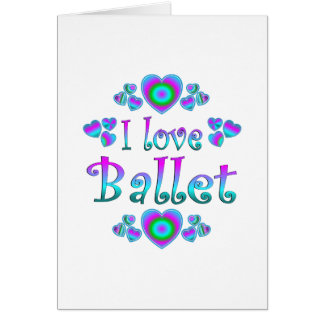 Jag älskar balett hälsningskort