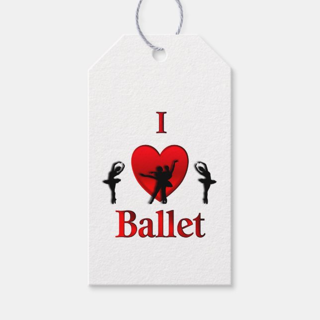 Jag älskar balett presentetikett (Framsidan)