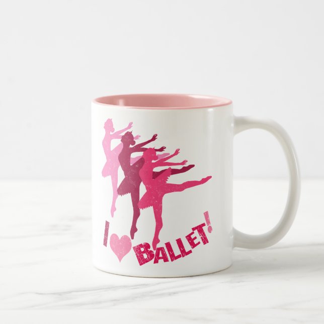 Jag älskar balett Två-Tonad mugg (Höger)