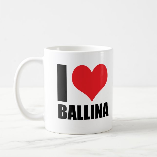 Jag älskar Ballina Kaffemugg (Vänster)