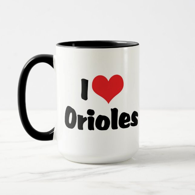 Jag älskar Baltimore Orioles - Fågelälskare Mugg (Vänster)