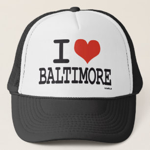 Jag älskar Baltimore Truckerkeps