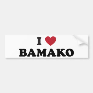 Jag älskar Bamako Mali Bildekal