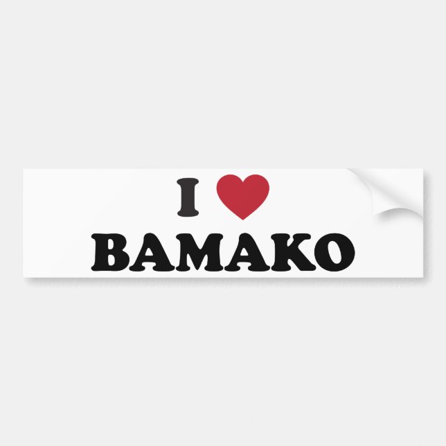 Jag älskar Bamako Mali Bildekal (Framsidan)