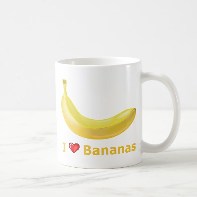 Jag älskar bananer kaffemugg (Höger)