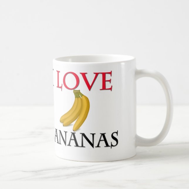 Jag älskar bananer kaffemugg (Höger)