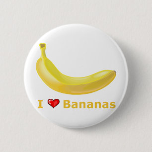 Jag älskar bananer knapp