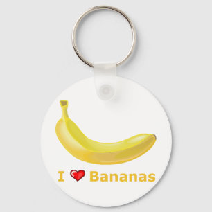 Jag älskar bananer nyckelring