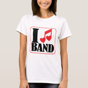 Jag älskar band Cool Rolig Sång Slogan Konst  Tee