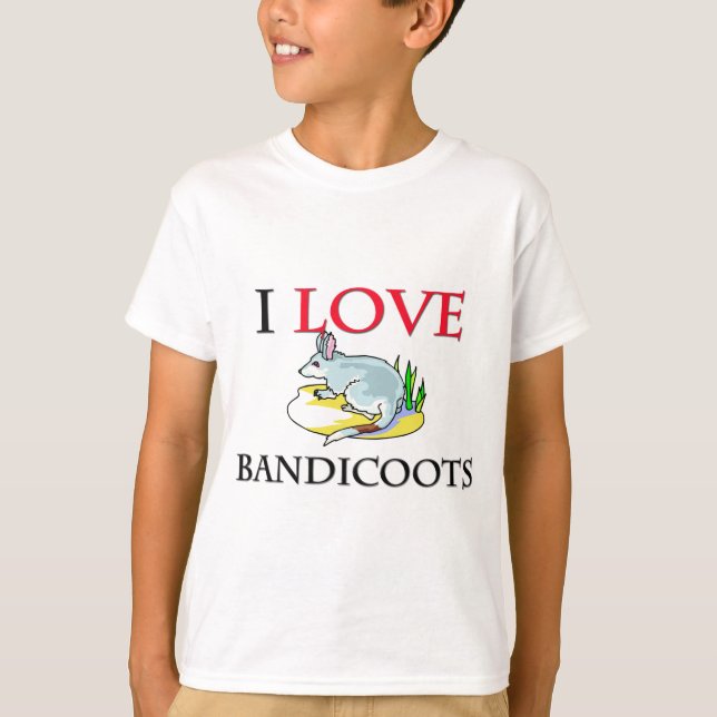 Jag älskar Bandicoots T Shirt (Framsida)