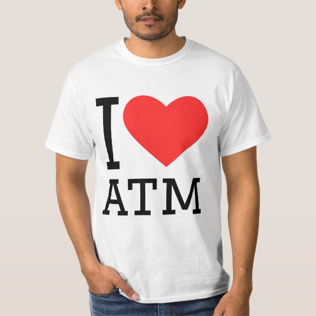 jag älskar bankomat t shirt (Framsida)