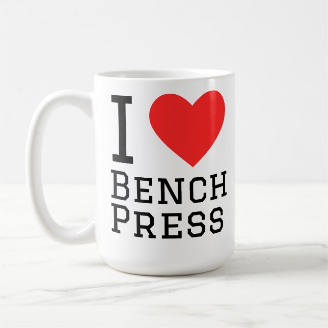 Jag älskar bänkpress kaffemugg (Vänster)