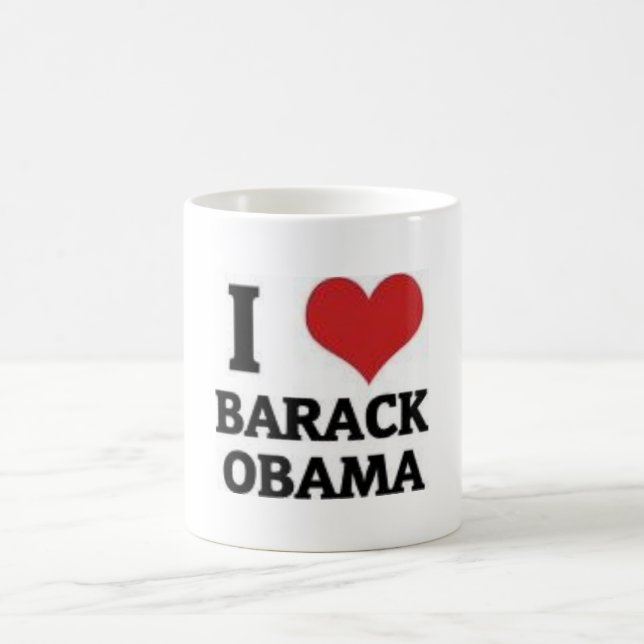 Jag älskar Barack Obama Kaffemugg (Center)