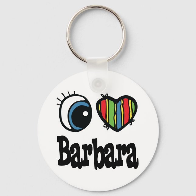 Jag älskar Barbara Nyckelring (Framsida)